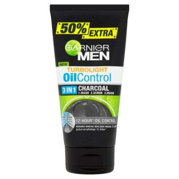 GARNIER MEN TURBOLIGHT CHARC FOAM SCRUB 100ML