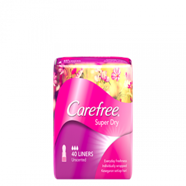 CAREFREE SUPER DRY UNSCENTED 40'S  