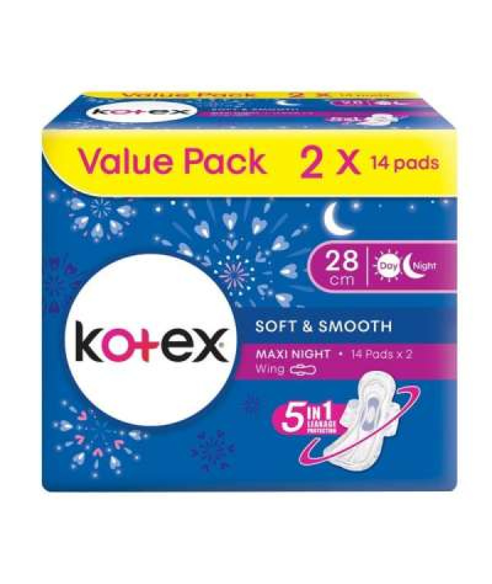 KOTEX SS MAXI NIGHT  28CM WG 14SX2