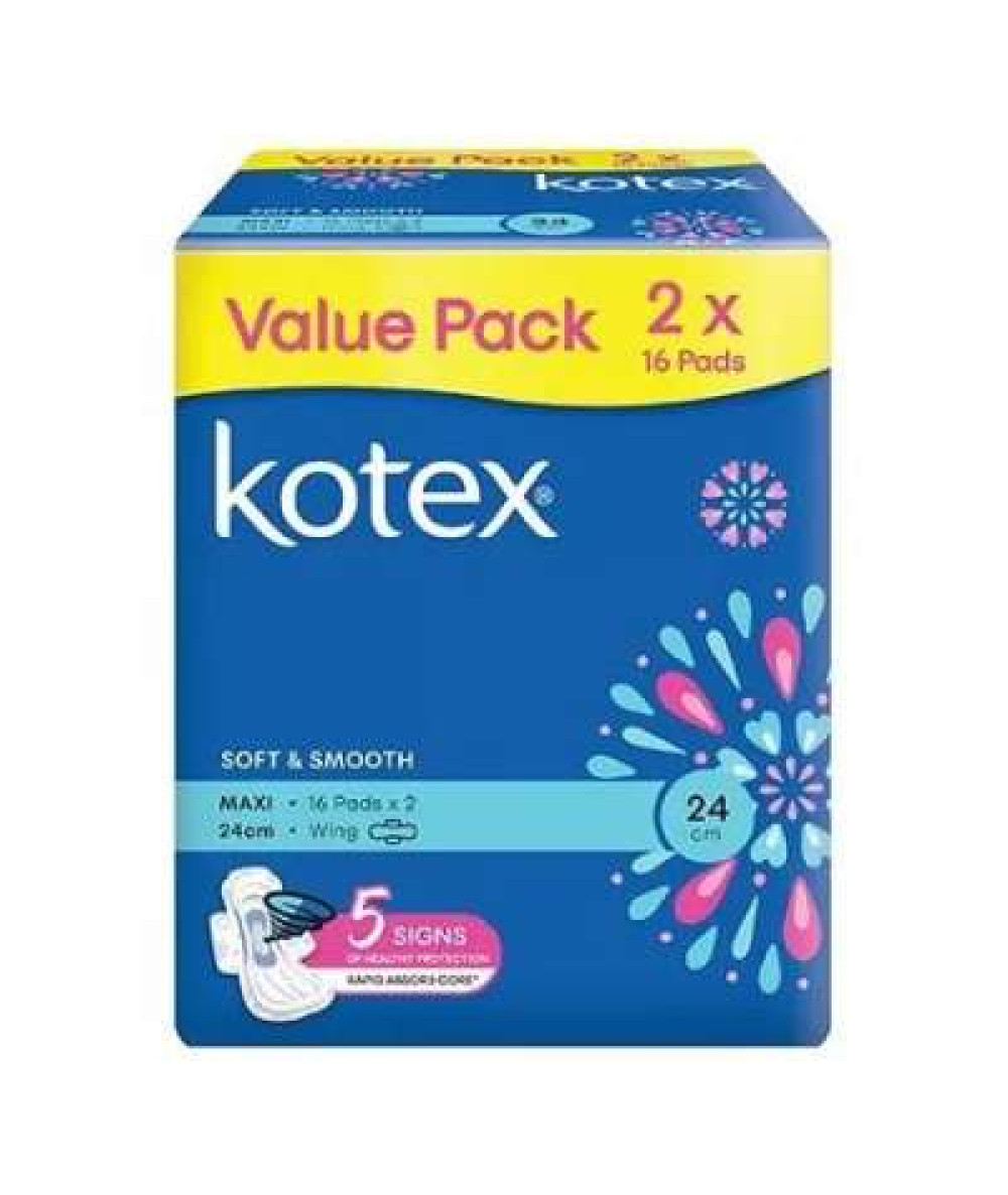 KOTEX SS MAXI WG 24CM 16S X 2