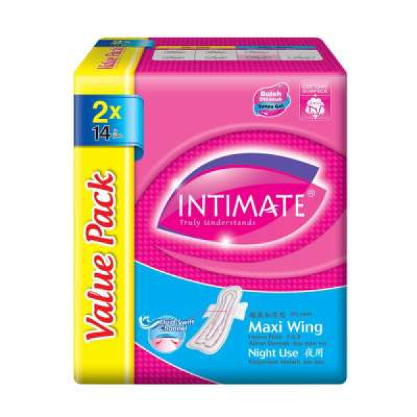 INTIMATE NITELONG MAXI WING 2X14'S TP