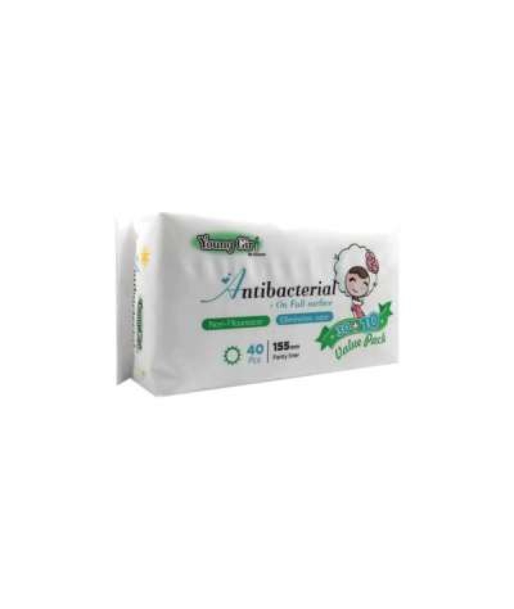 YOUNG GIRL ANTIBACTERIAL PANTYLINER 155MM 40S