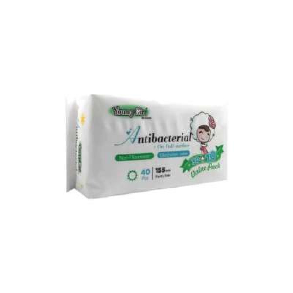 YOUNG GIRL ANTIBACTERIAL PANTYLINER 155MM 40S