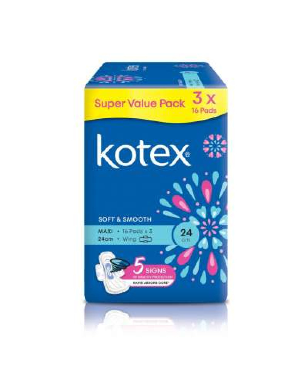 KOTEX SS MAXI WING 24CM 16'S X 3