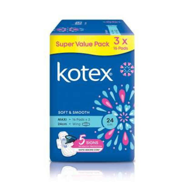 KOTEX SS MAXI WING 24CM 16'S X 3