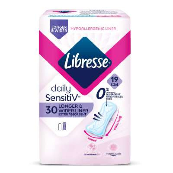 LIBRESSE SENSITIV LONG&WIDE SLIM PANTY LINER 30'S