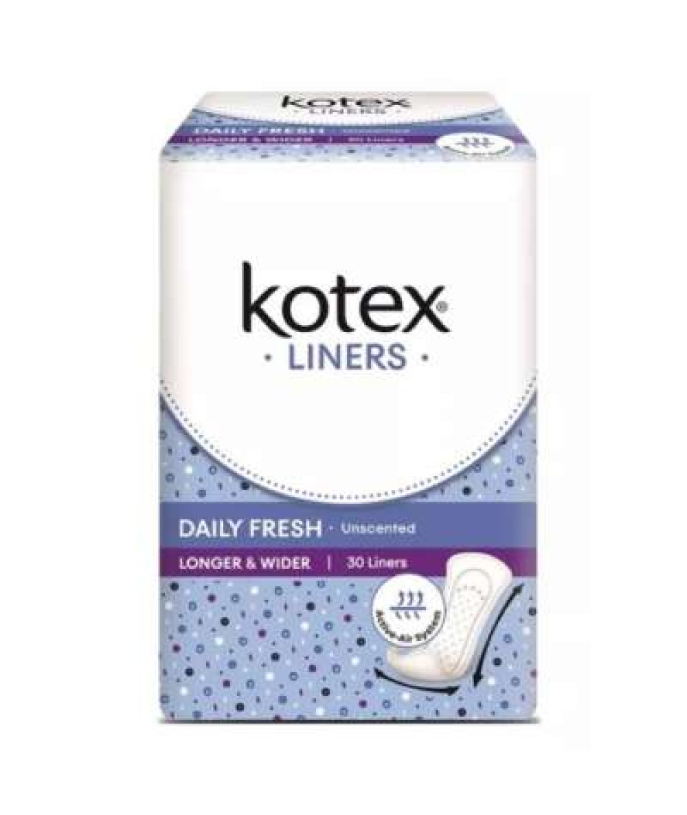 KOTEX FRESH LINERS L&W 30S