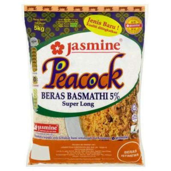 JASMINE PEACOCK BERAS BASMATHI 5KG 