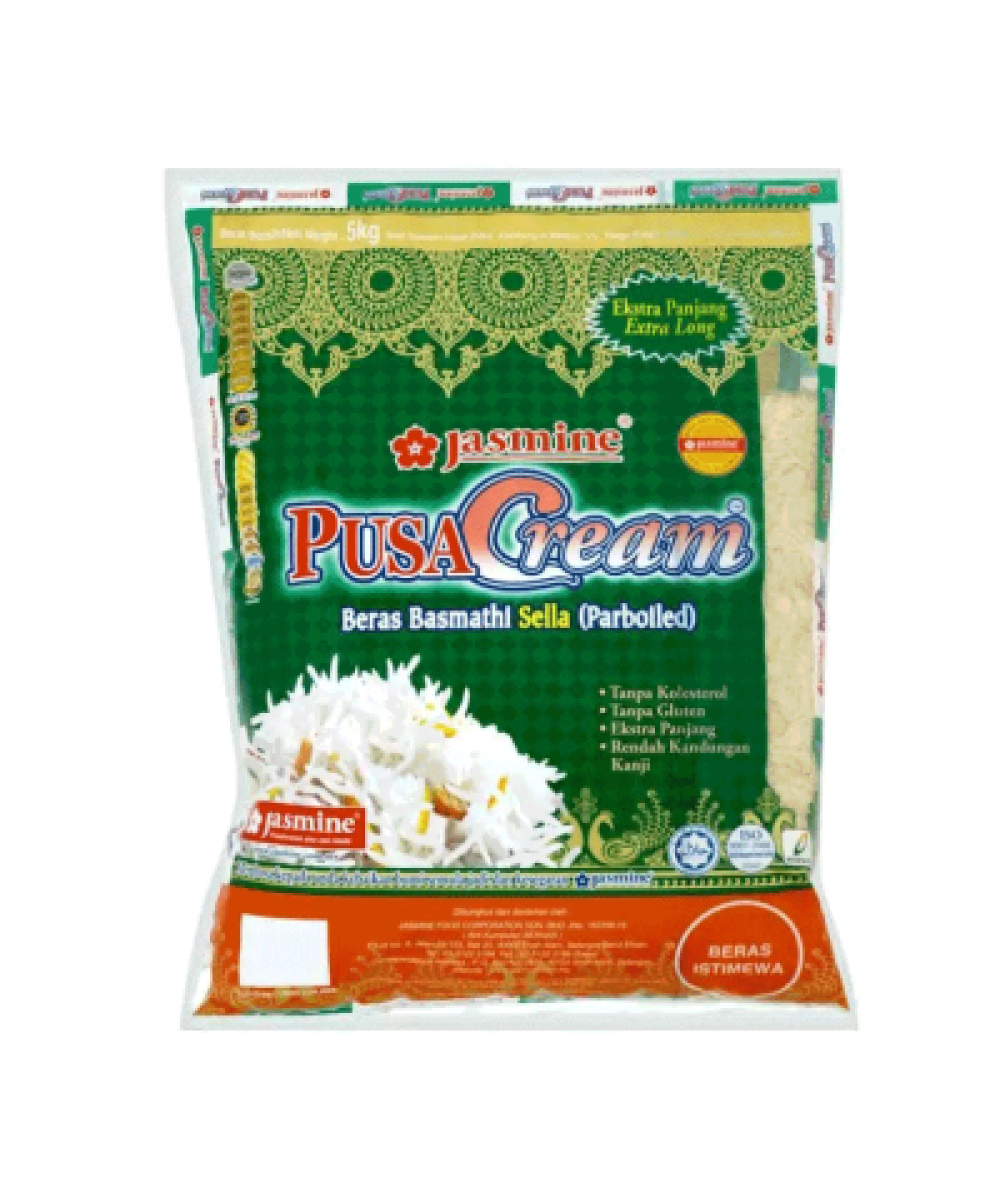 JASMINE PUSA CREAM BASMATHI PARBOILED 5KG