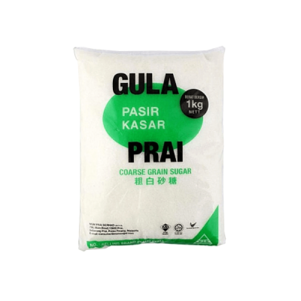 GULA PRAI COARSE SUGAR (GULA PASIR KASAR) 1KG