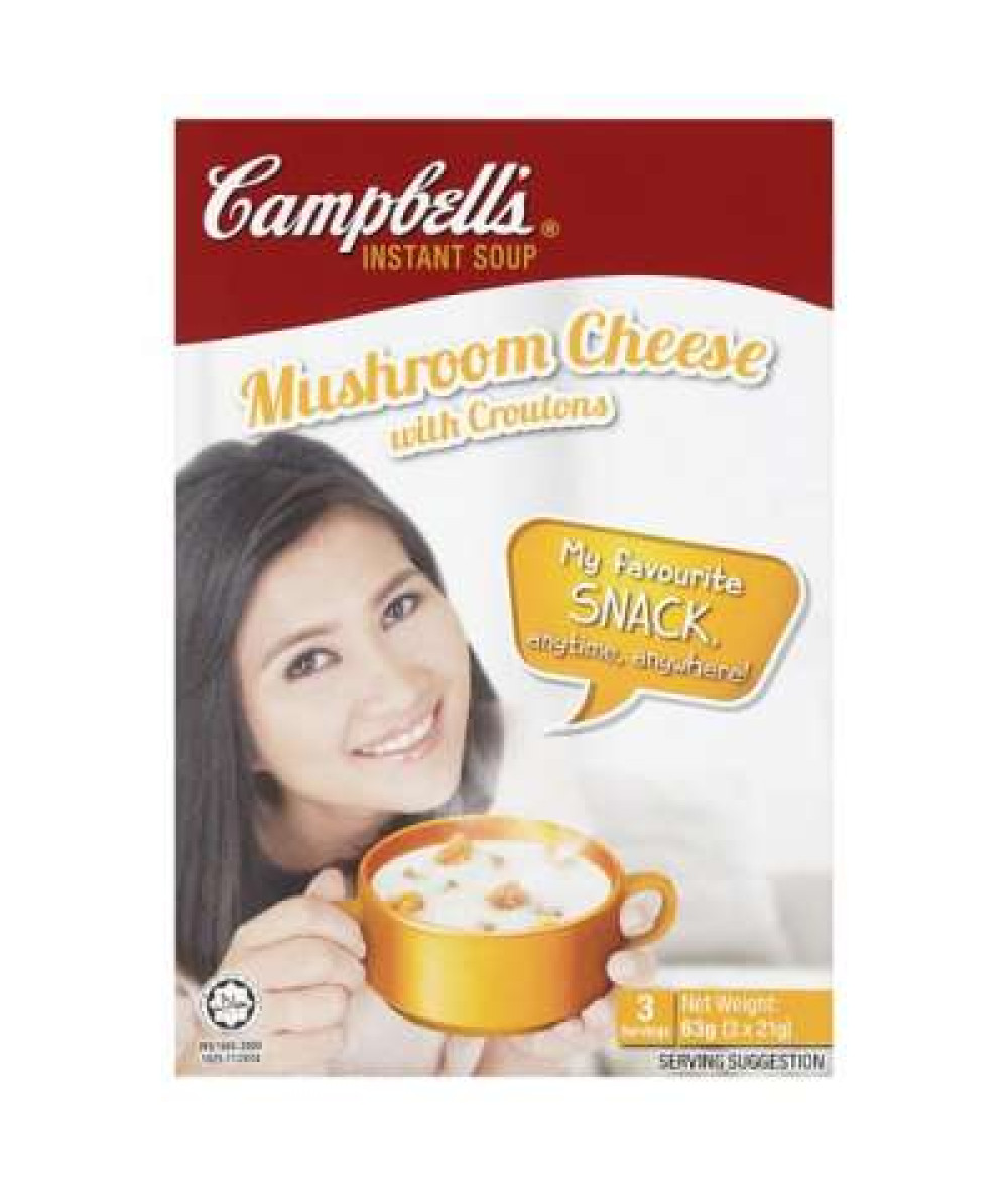 CAMPBELL'S INST SOUP MUSR CHEESE&CROUTONS 21GX3