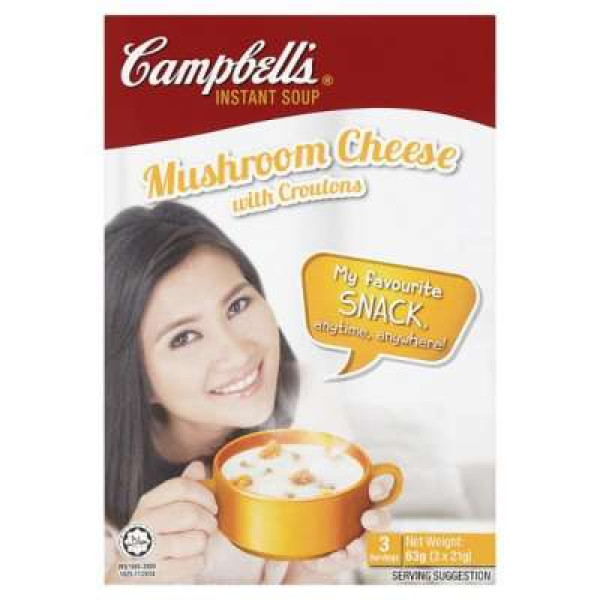 CAMPBELL'S INST SOUP MUSR CHEESE&CROUTONS 21GX3