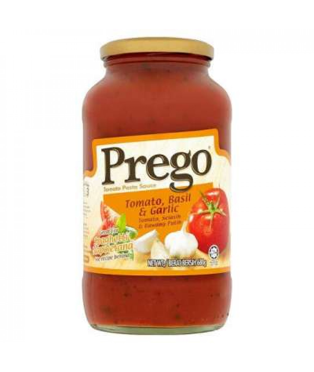 PREGO PASTA SAUCE BASIL&GARLIC 680G