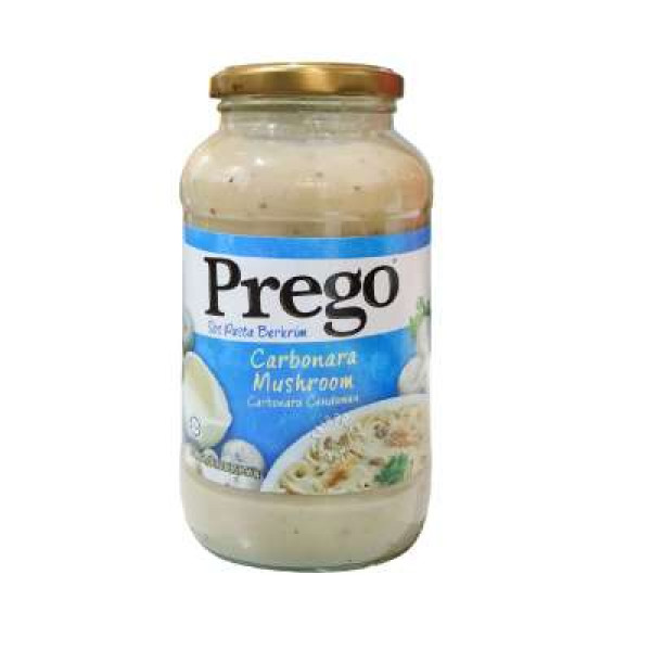 PREGO PASTA SAUCE CARBONARA MUSHROOM 665G