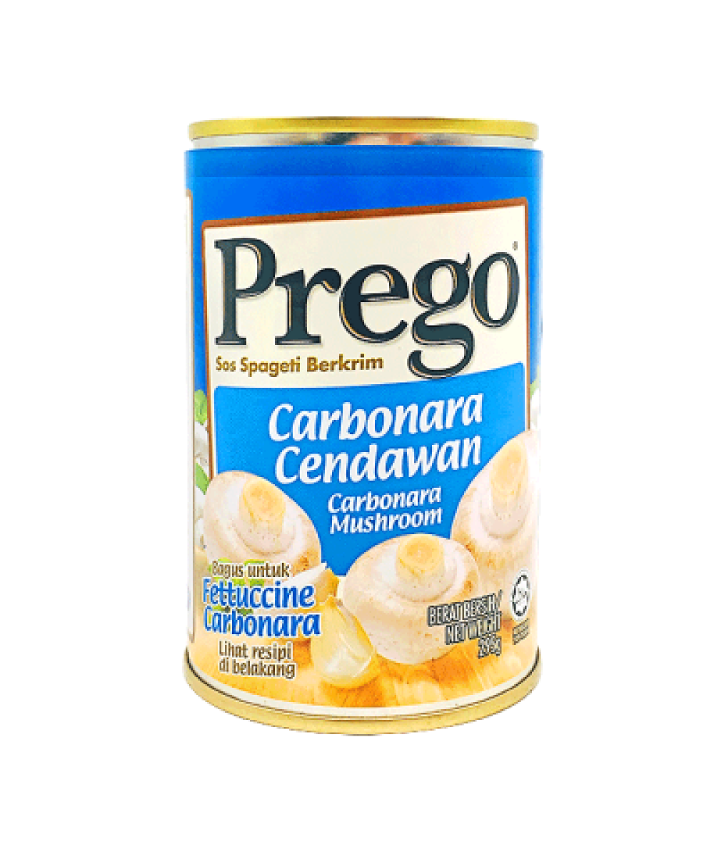 PREGO PASTA SAUCE CARBONARA MUSHROOM 295G