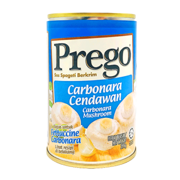 PREGO PASTA SAUCE CARBONARA MUSHROOM 295G