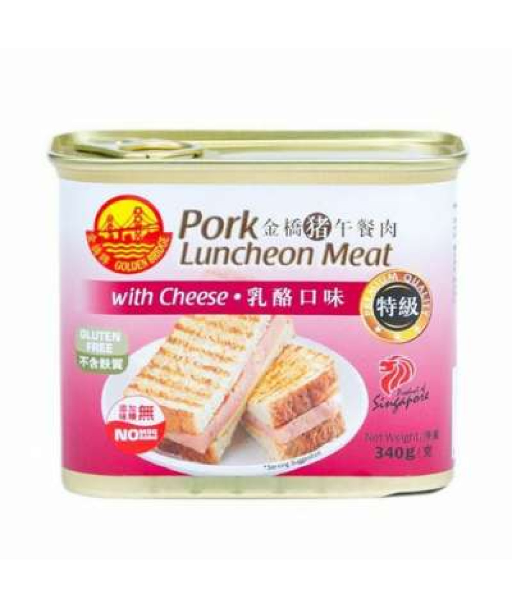 GOLDEN BRIDGE PORK LUNCHEON MEAT CHEESE 340G