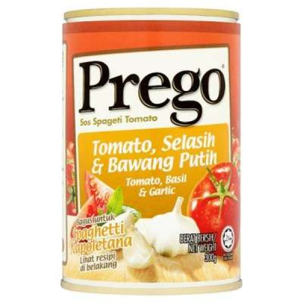 PREGO PASTA SAUCE BASIL&GARLIC 300G