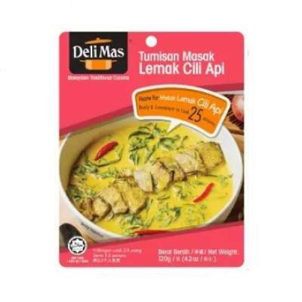 DELIMAS TUMISAN MASAK LEMAK CILI API 120GM