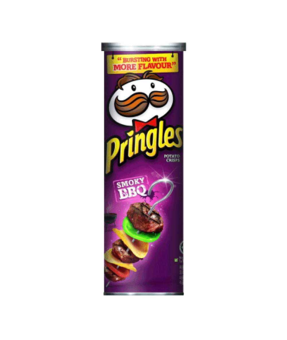 PRINGLES SAUCY BBQ POTATO CHIPS 102G