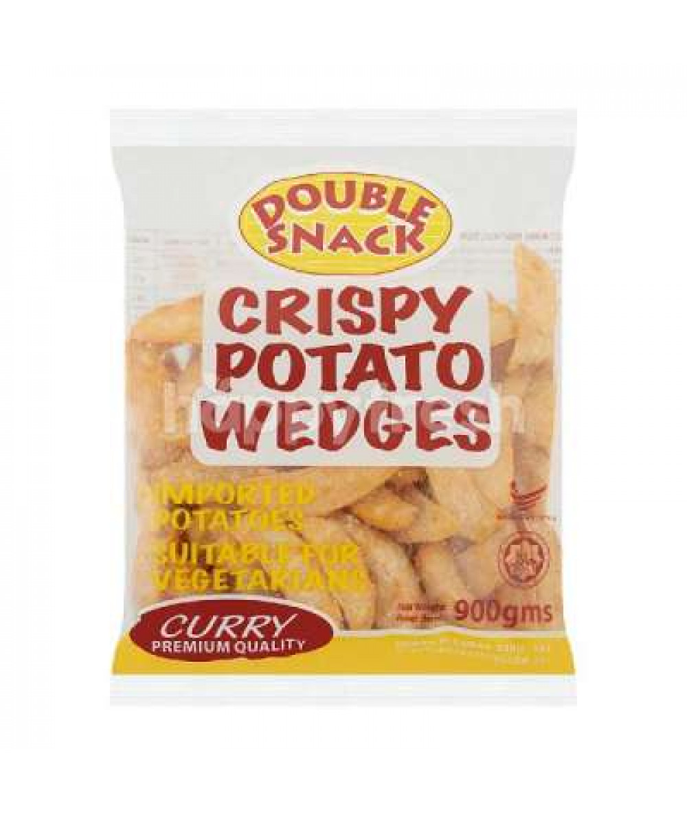 DOUBLE SNACK POTATO WEDGES CURRY 900G