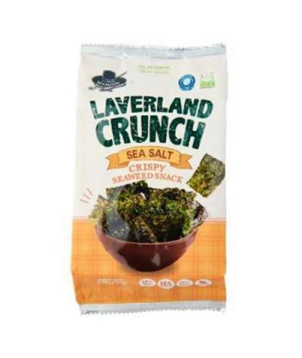 LAVERLAND SEAWEED SNACK SEA SALT 4.5GX9 