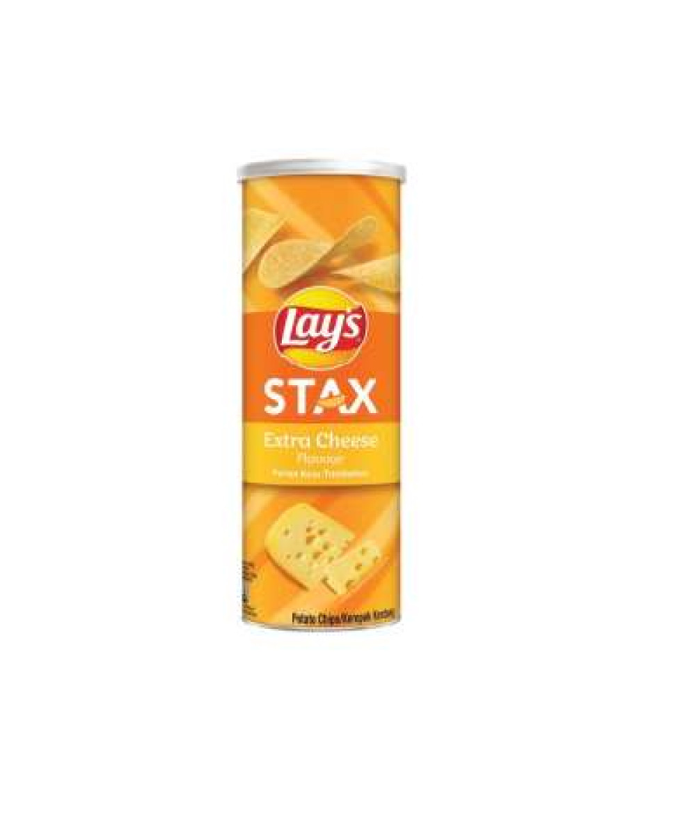 LAY'S STAX POTATO CHIPS EXTRA CHEESE 135G