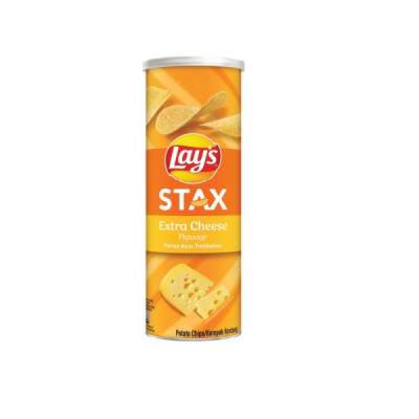 LAY'S STAX POTATO CHIPS EXTRA CHEESE 135G