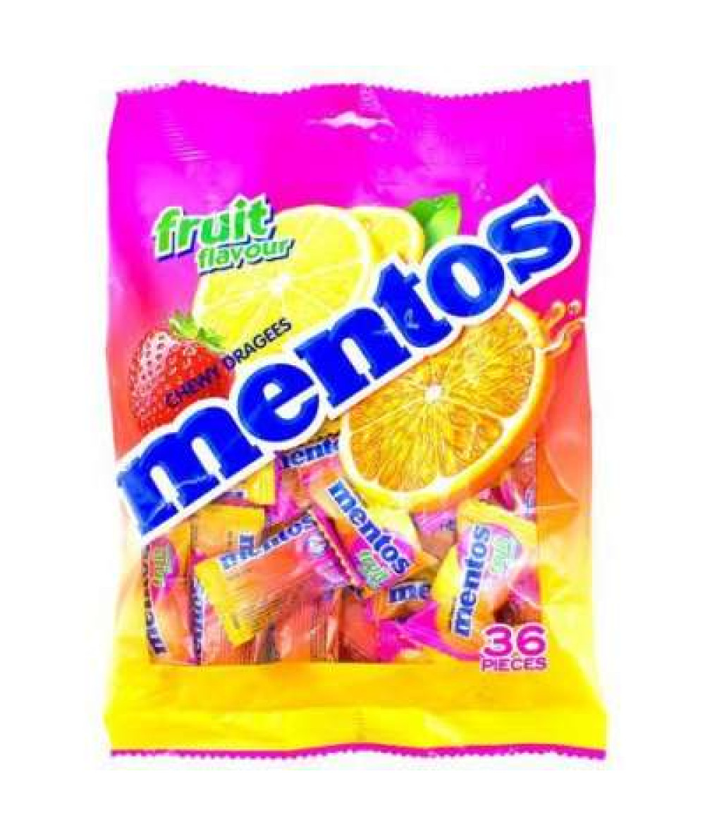 MENTOS POUCH BAG 36'S - FRUIT