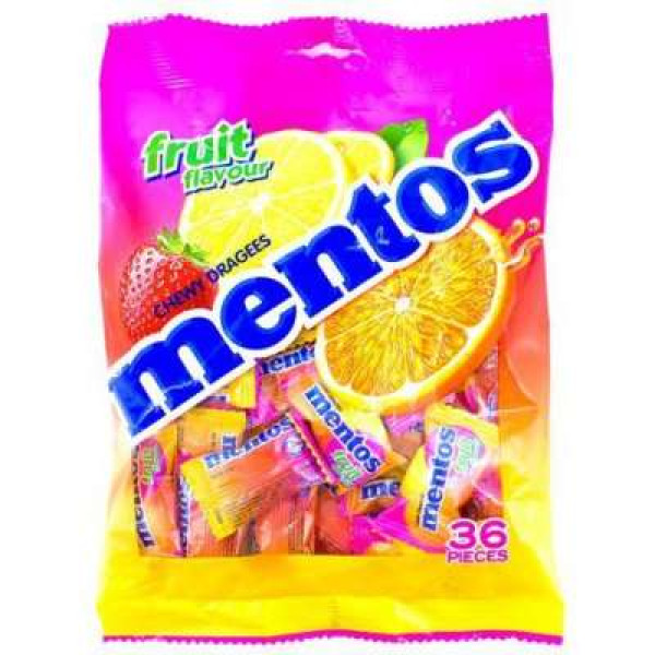 MENTOS POUCH BAG 36'S - FRUIT