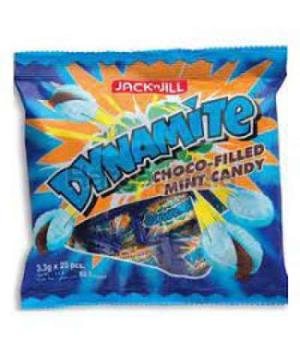 DYNAMITE CHOCO FILLED MINT CANDY 3.3GX25