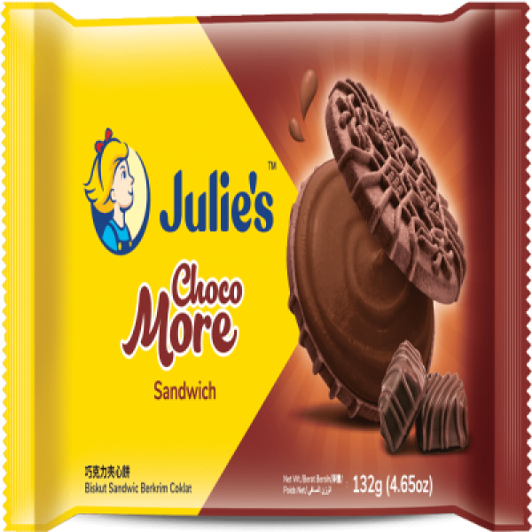 JULIE'S CHOCO MORE SANDWICH 132G