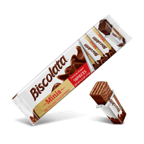 BISCOLATA MINIS HAZELNUT WAFER 117G