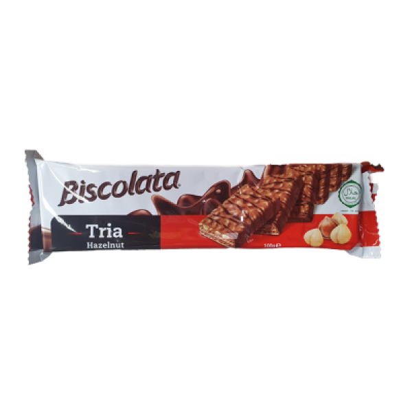 BISCOLATA NIRVANA HAZELNUT WAFER 100G