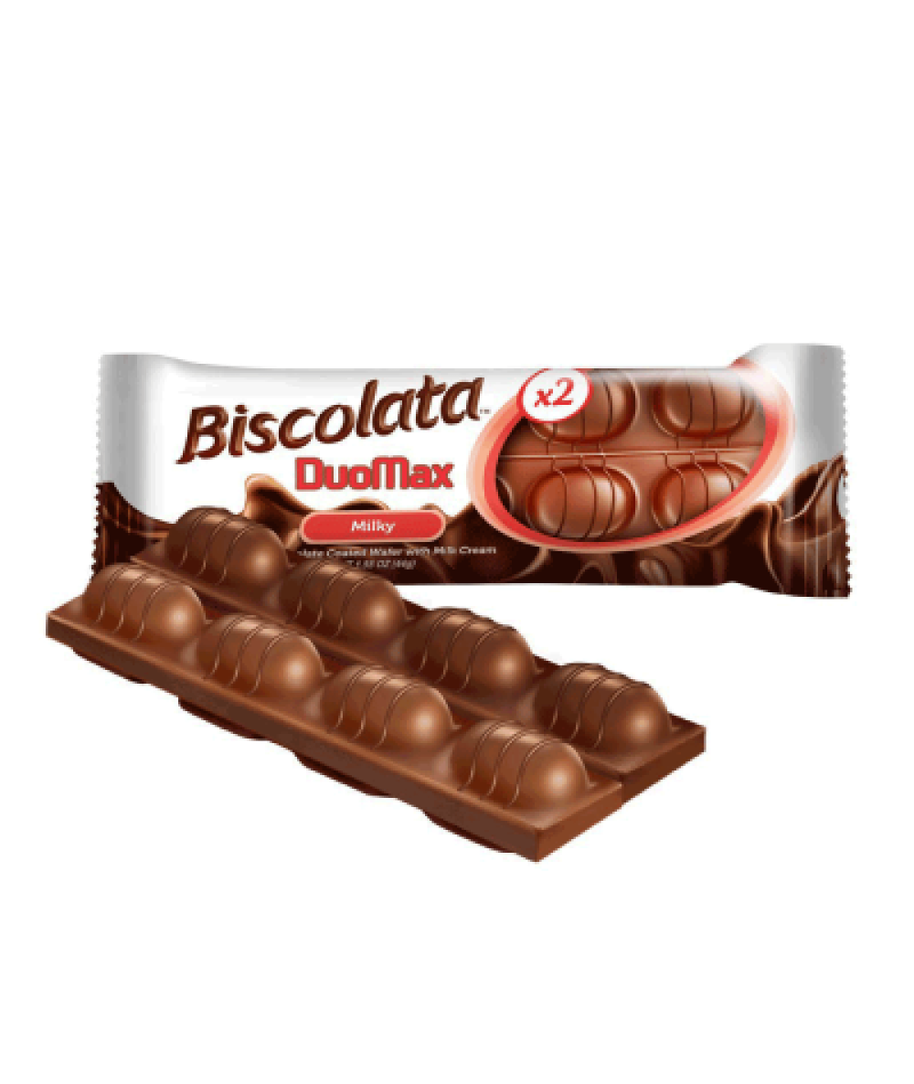 BISCOLATA DUOMAX MILKY WAFER 44G