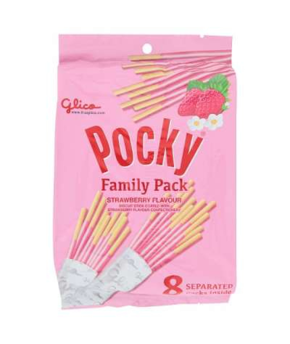 POCKY FAMILY PACK STRAWBERRY 168G 