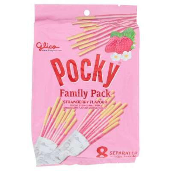 POCKY FAMILY PACK STRAWBERRY 168G 