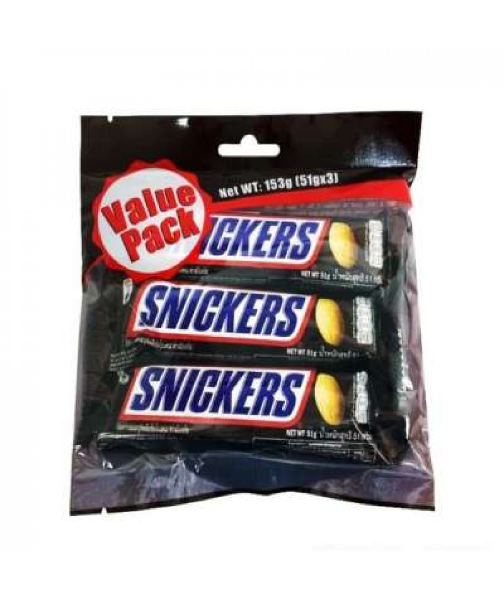 SNICKERS CHOCOLATE PEANUT BAR 3IN1 51GX3 