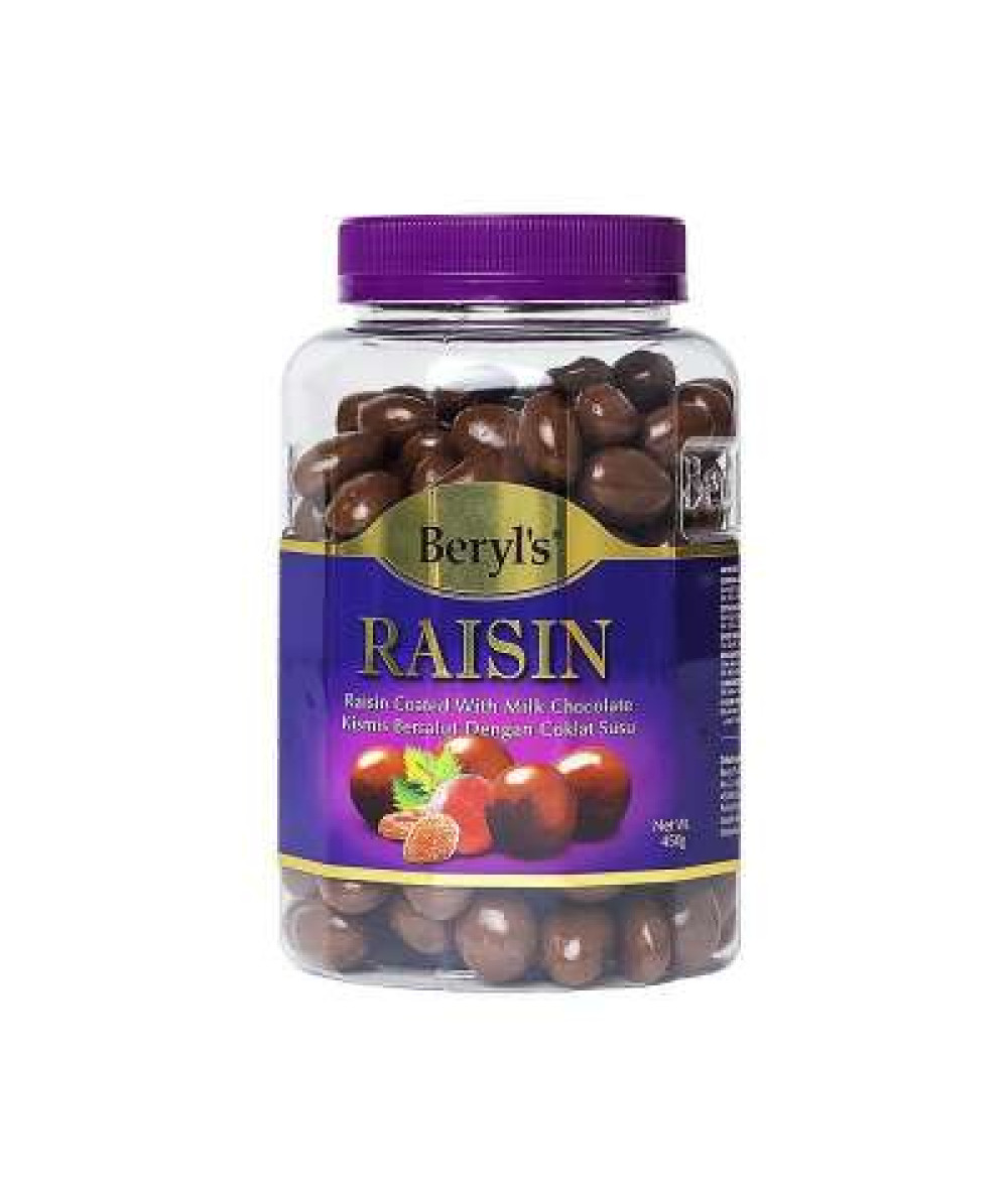 BERYL'S RAISIN COATED WITH MILK CHOC 400G