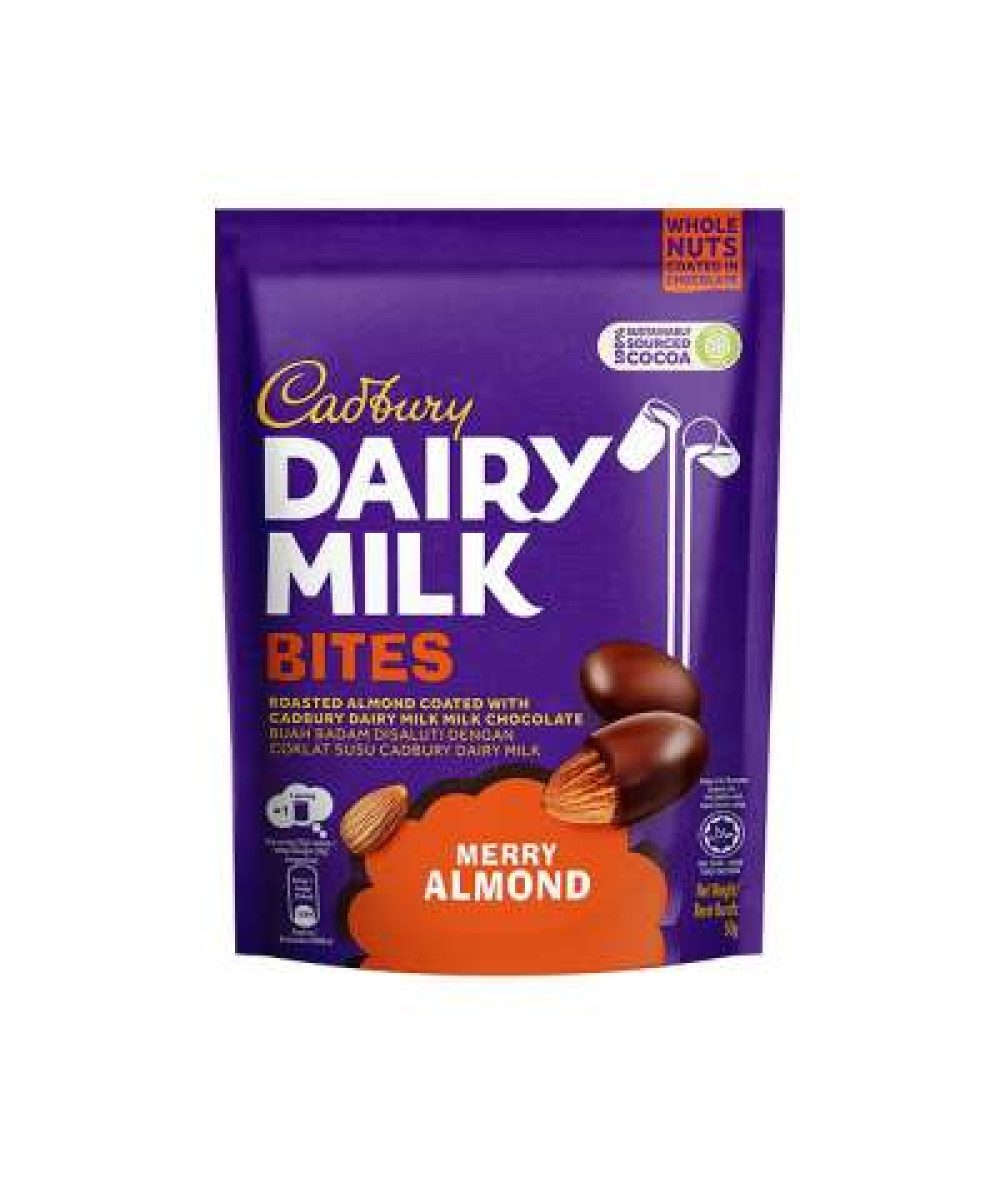 CADBURY DAIRY MILK BITES MERRY ALMOND 50G