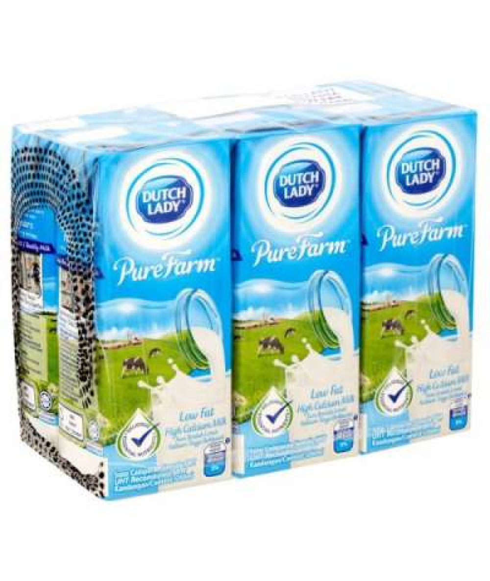 DUTCH LADY PURE FARM UHT LOW FAT MILK 200MLX6