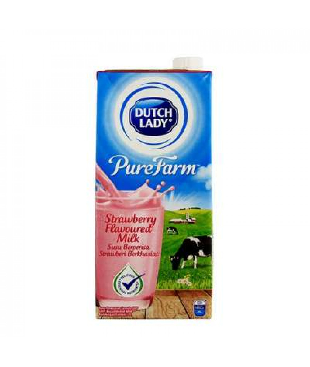 DUTCH LADY PURE FARM UHT STRAWBERRY MILK 1L