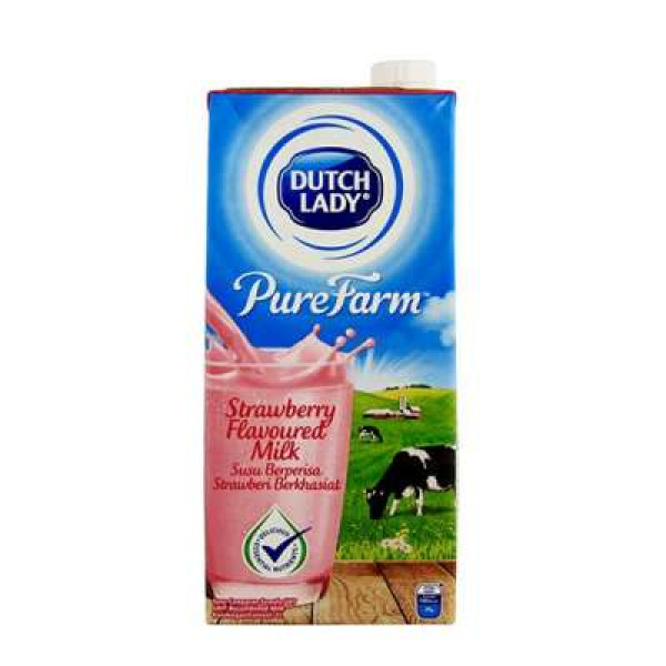 DUTCH LADY PURE FARM UHT STRAWBERRY MILK 1L