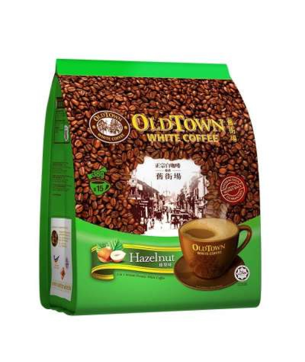 OLDTOWN WHITE COFFEE 3IN1 HAZELNUT 35GX15 