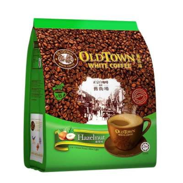 OLDTOWN WHITE COFFEE 3IN1 HAZELNUT 35GX15 