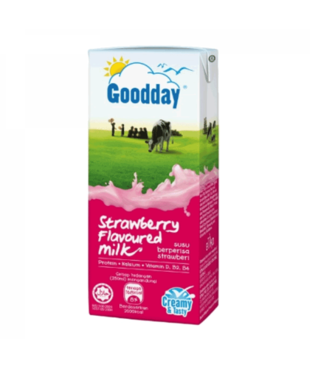 GOODDAY UHT STRAWBERRY FLAVOURED MILK 1L