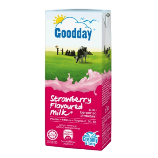 GOODDAY UHT STRAWBERRY FLAVOURED MILK 1L