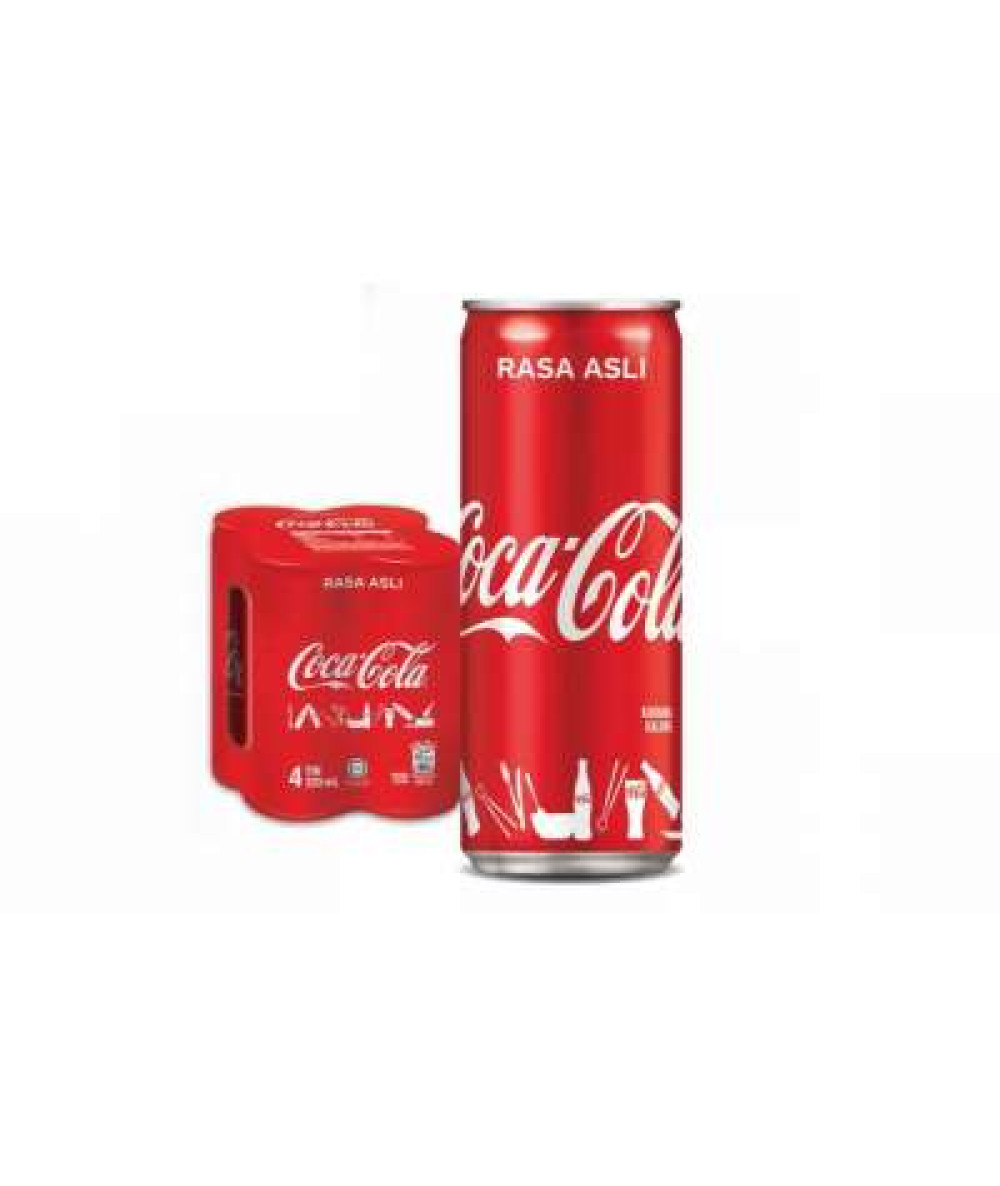 COCA COLA RASA ASLI CAN 320MLX4