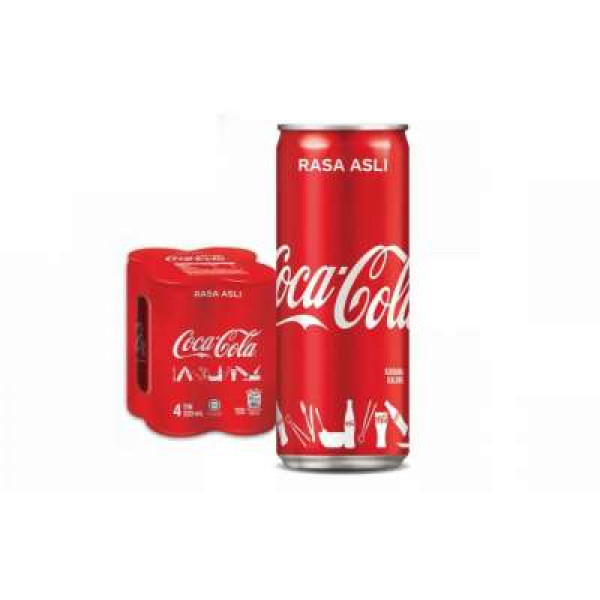 COCA COLA RASA ASLI CAN 320MLX4