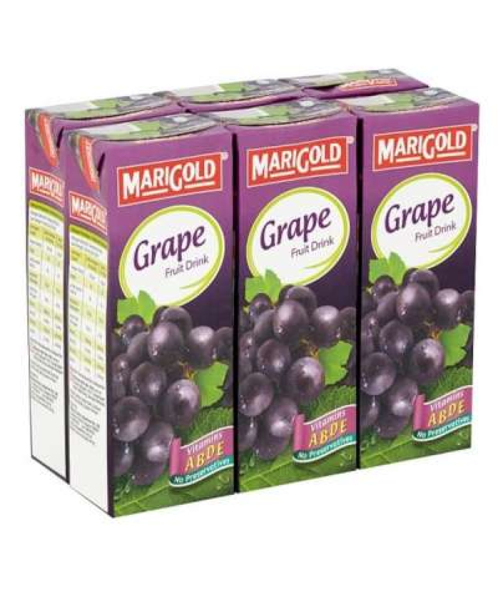 MARIGOLD LESS SUGAR GRAPE 250MLX6